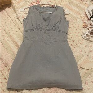 Elegant light blue mini dress